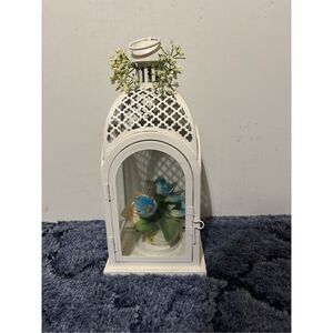 Capodimonte Italy White Centerpiece Floral Decor Candle Holder Farmhouse